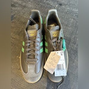 Adidas Samba OG Men's Black and Green Sneakers